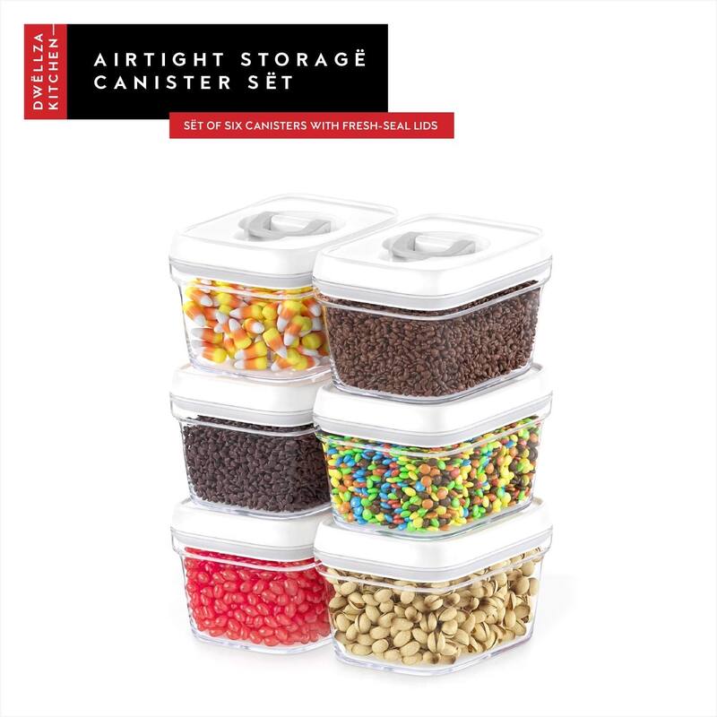 DWËLLZA KITCHEN 0.3L Airtight Food Storage Containers with Lids Set of 6