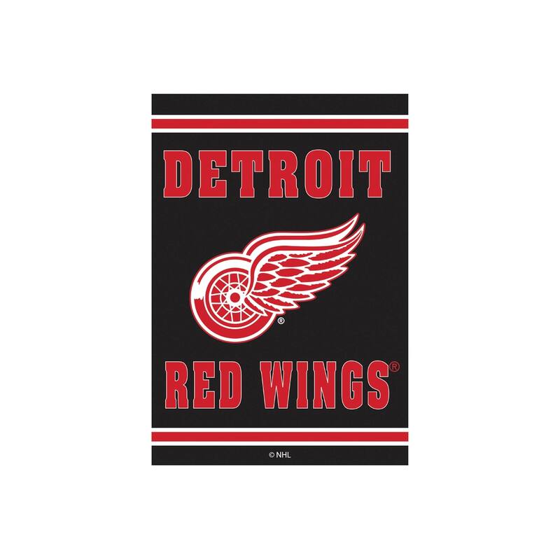 Embossed Suede Flag, House Size, Detroit Red Wings