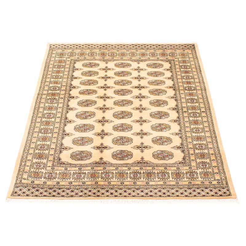 ECARPETGALLERY Hand-knotted Peshawar Bokhara Beige Wool Rug - 4'8 x 6'5