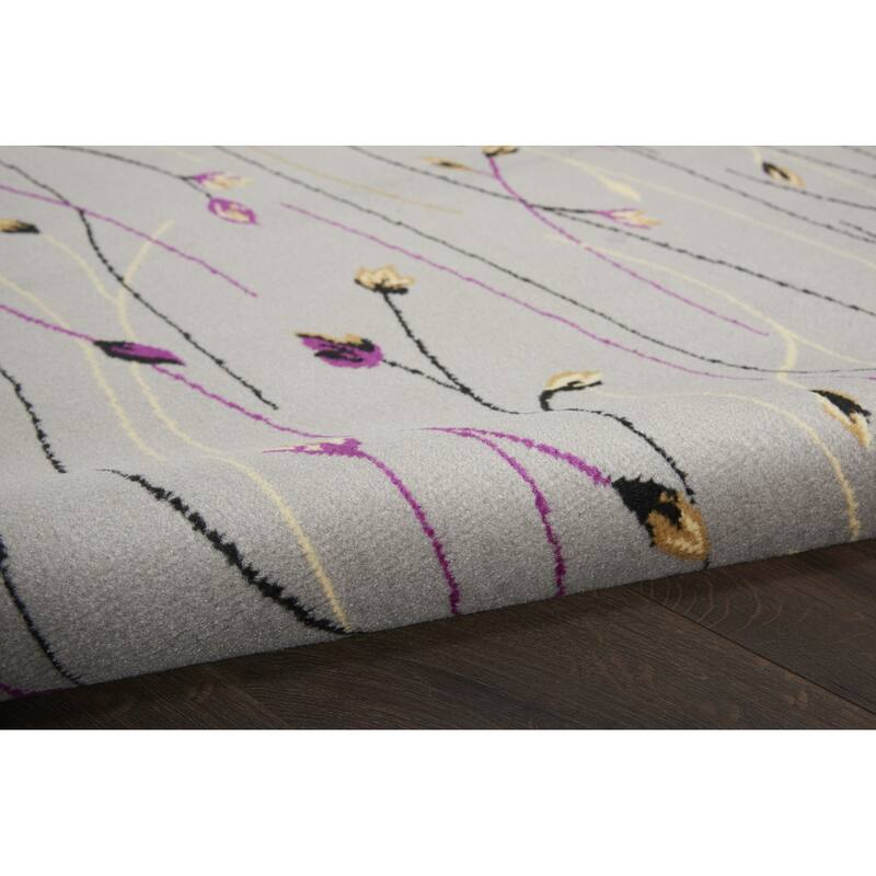 Lipe Power Loomed Floral Traditional Area Rug By HomeRoots - 118' X '94' X '0.5