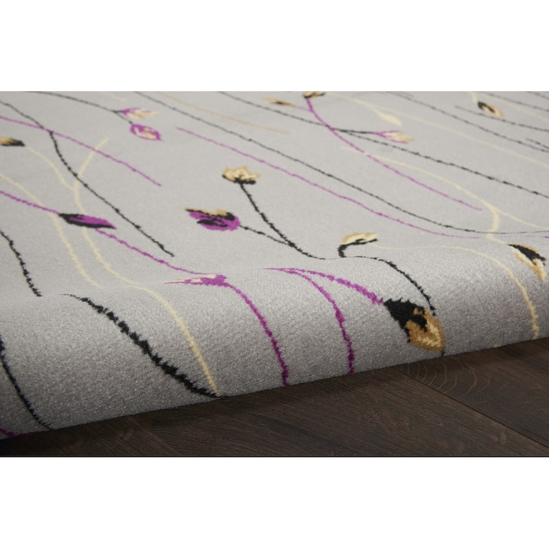 Liwas Power Loomed Floral Traditional Area Rug By HomeRoots - 120' X '84' X '0.5