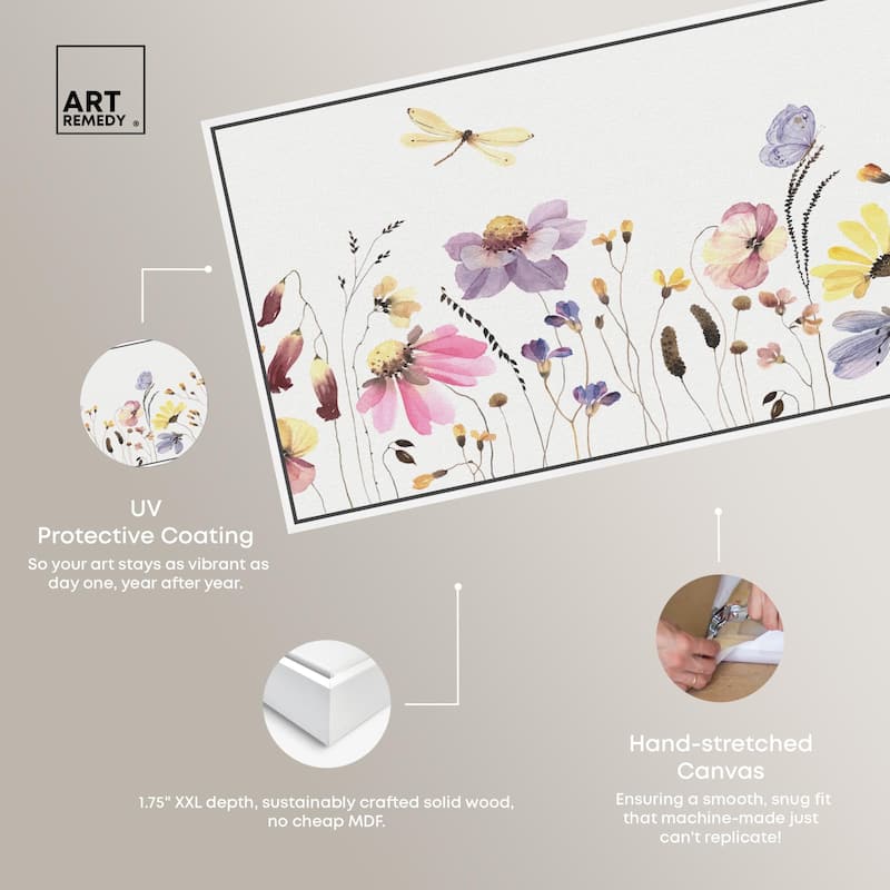 Floral Over Door Art Panoramic Canvas by Art Remedy