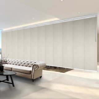 InStyleDesign Seashell 12-Panel Double Rail White Panel Track ...
