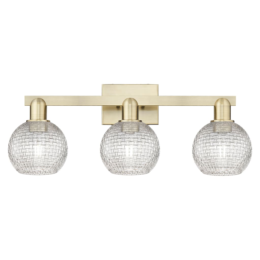 Innovations Lighting Endless Possibilities Arcadia - Athens - 3 Light 25" Basketweave Bath Vanity Light