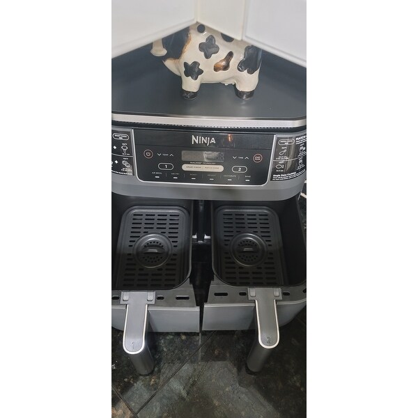 Ninja - Foodi 6-in-1 10-qt. XL 2-Basket Air Fryer with DualZone Technology  & Smart Cook System - Black - Invastor