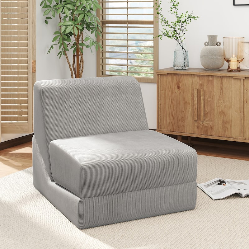 Gymax 3-in-1 Folding Sofa Bed Convertible Sleeper Chair w/ Washable