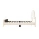 preview thumbnail 53 of 52, Bedroom Velvet Fabric Bed Frame with Classic Semi-circle Shaped Headboard and Metal Legs, Upholstered Platform Bed for Kids