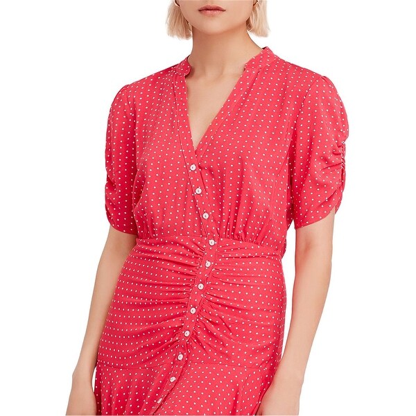 Free people red polka dot dress clearance