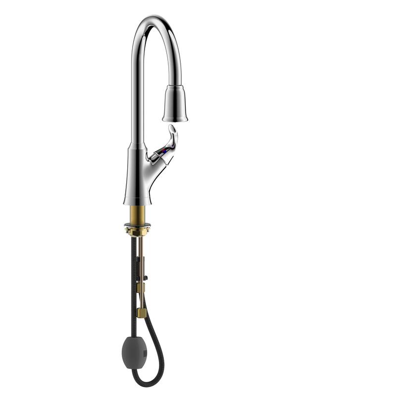 UltraFaucets Stilleto Collection Single-Handle Kitchen Faucet With Pull-Down Spray