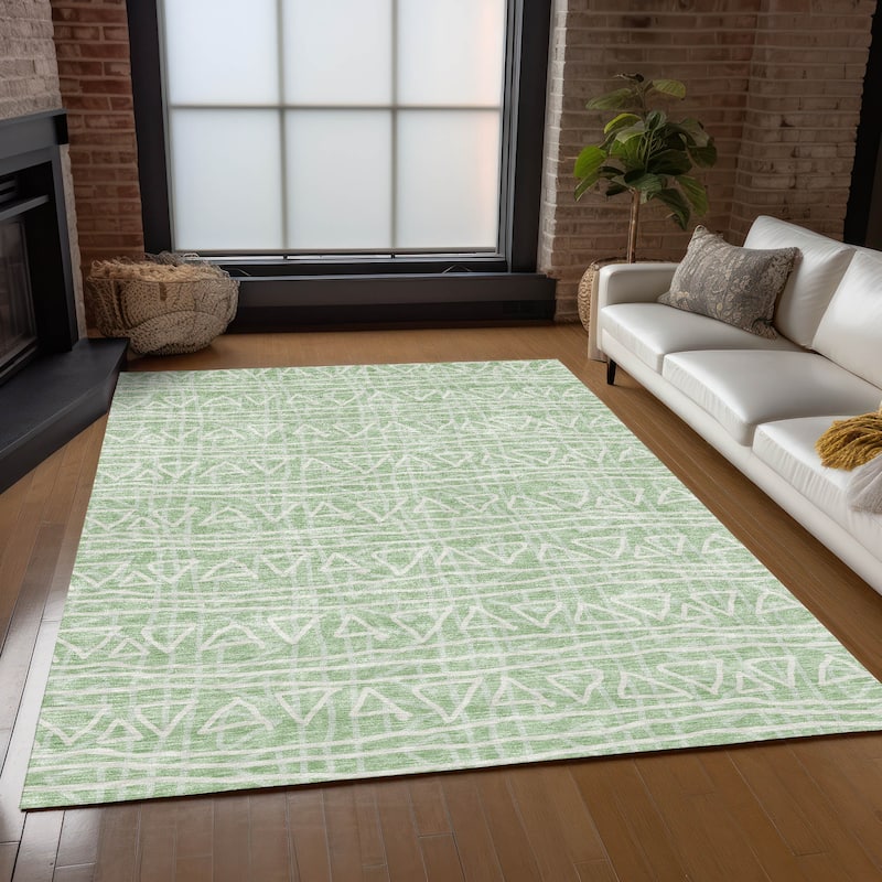 Machine Washable Indoor/ Outdoor Chantille Morrocan Boho Rug