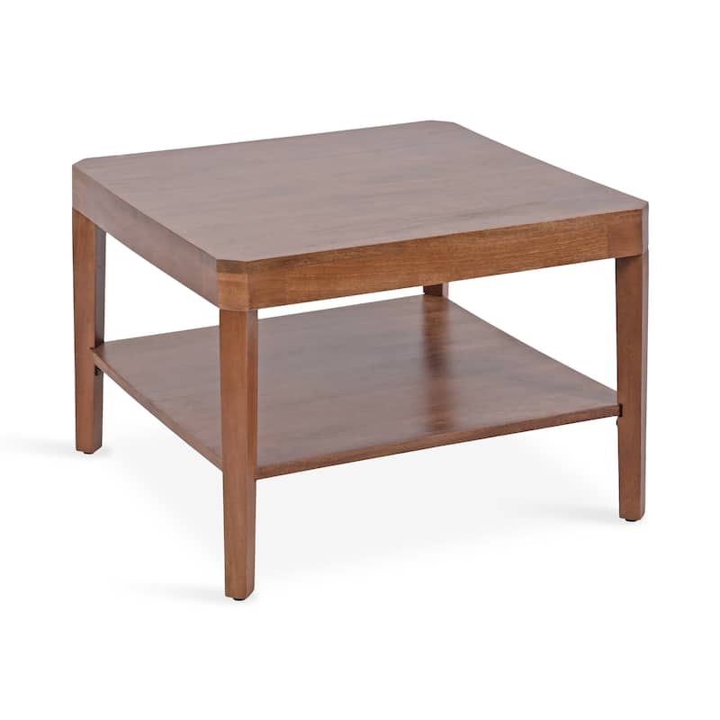 Kate and Laurel Talcott Square Coffee Table - 26x26x18 - Walnut Brown