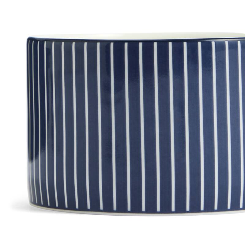 Wedgwood Gio Blue Teacup & Saucer 7.4floz, Pinstripe Blue