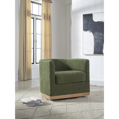 Signature Design by Ashley Jersonlow Forest Green Swivel Chair - 34" W x 31.25" D x 28.88" H