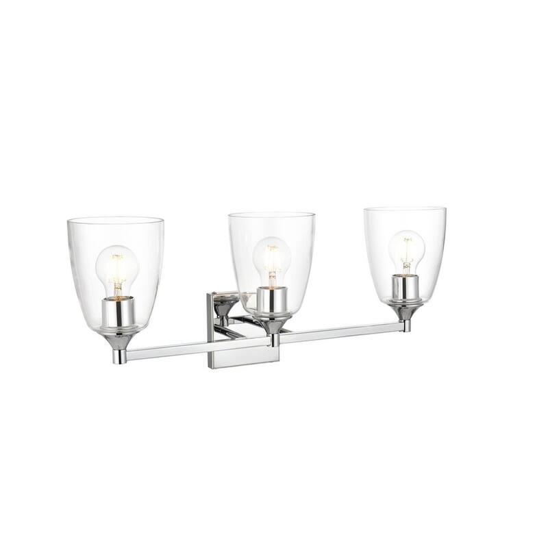 Gina 1 Light Black and Clear Bath Sconce