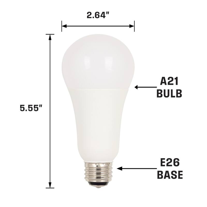 Westinghouse Lighting 5/15/21 Watt (50/100/150 Watt Equivalent) Bright White Omni A21 3-Way LED Light Bulb, 6 Pack - 6-Pack