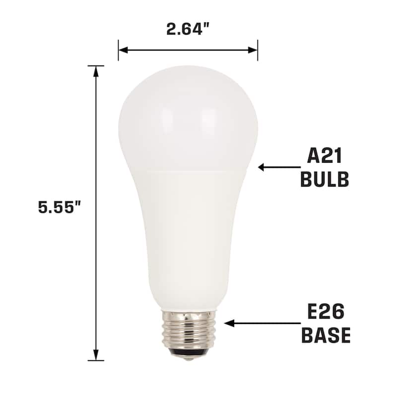 Westinghouse Lighting 5/15/21 Watt (50/100/150 Watt Equivalent) Soft White Omni A21 3-Way LED Light Bulb, 6 Pack - 6-Pack