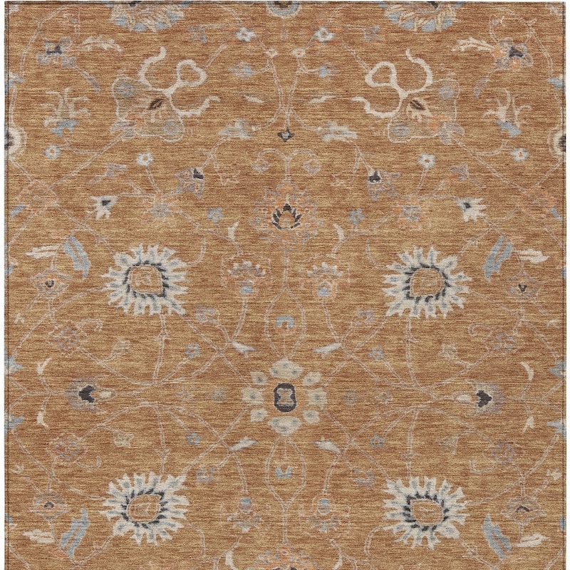 HomeRoots Floral Traditional Rectangle Outdoor Rug