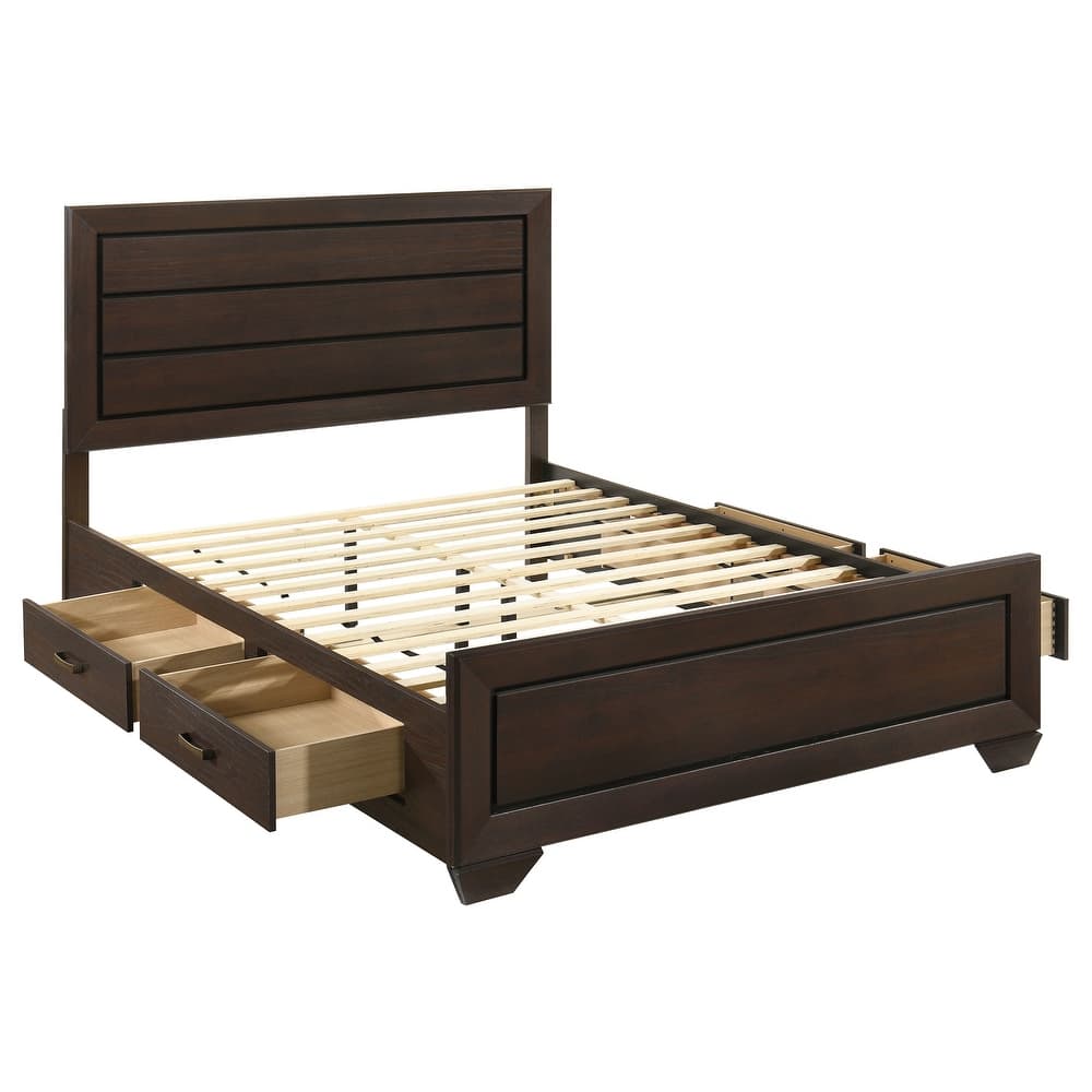 Kauffman Transitional Wood Storage Panel Bed