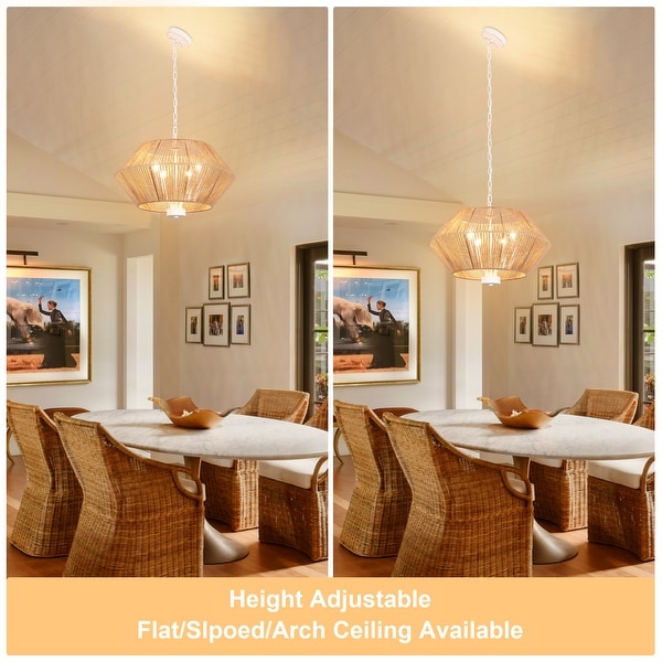 Rattan lampshade ceiling 2025