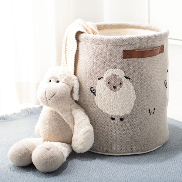 slide 2 of 10, SAFAVIEH Kibbles 14-Inch Collection Basket, Grey Grey
