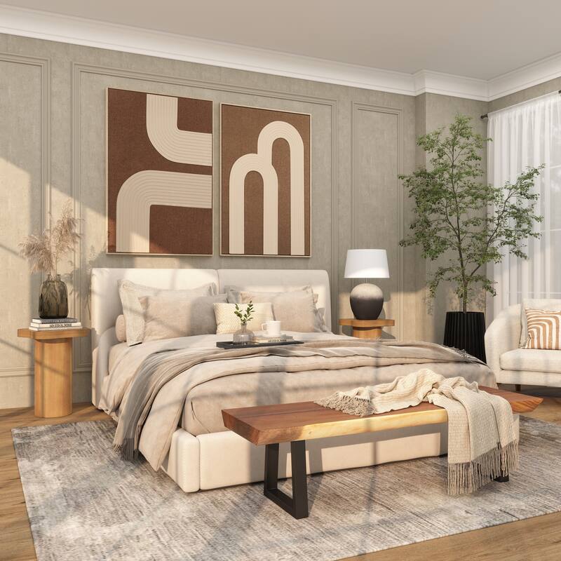 Black or Brown Wood Pedestal Side End Accent Table with Rounded Square Top