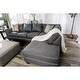 preview thumbnail 2 of 6, Coos Transitional Grey Chenille L-Shaped Upholstered Sectional by Furniture of America