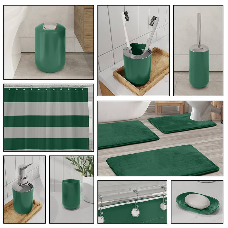 Clara Clark 23 Piece Complete Bathroom Accessories Kit With Shower Curtain and Rug Set
