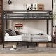 preview thumbnail 2 of 7, Metal Queen over Queen Bunk Bed for Teens and Adults,Space-Saving/Noise Reduced/No Box Spring Needed