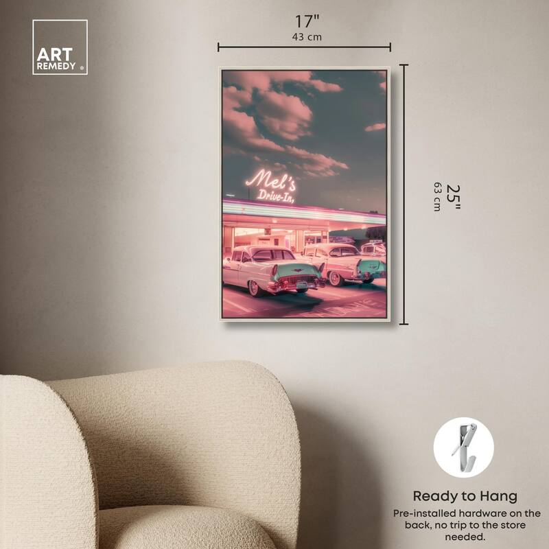 Drive In Stop Canvas by Art Remedy