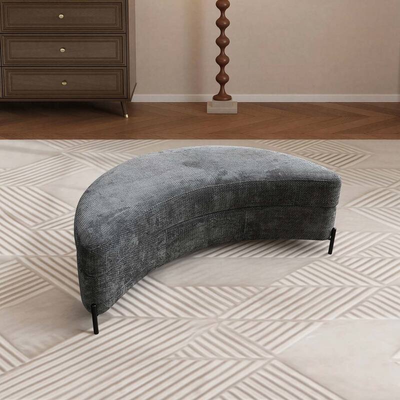 59.8''W Oversized Sofa Chair Set, Round Accent Barrel Chair With 5 Pillows and 1 Storage Ottoman