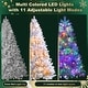 preview thumbnail 7 of 16, Roomfitters Pre-Lit Artificial Christmas Tree Set 4FT 6FT 7.4FT, Holiday Trees with Metal Stands, Warm Lights, Silver