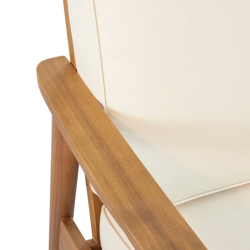 Willowbrook Outdoor Acacia Loveseat and Coffee Table by Christopher Knight Home