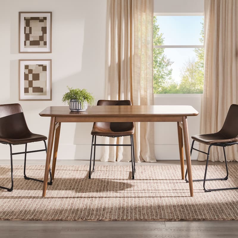 Middlebrook Designs Mid-Century Modern 59" Wood Dining Table - Walnut
