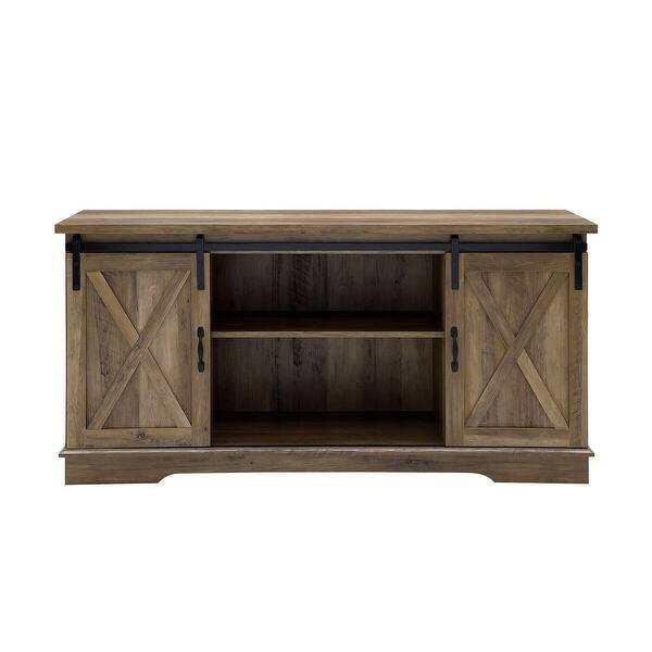 Shop Offex 58 Sliding Barn Door Tv Media Stand Console Rustic