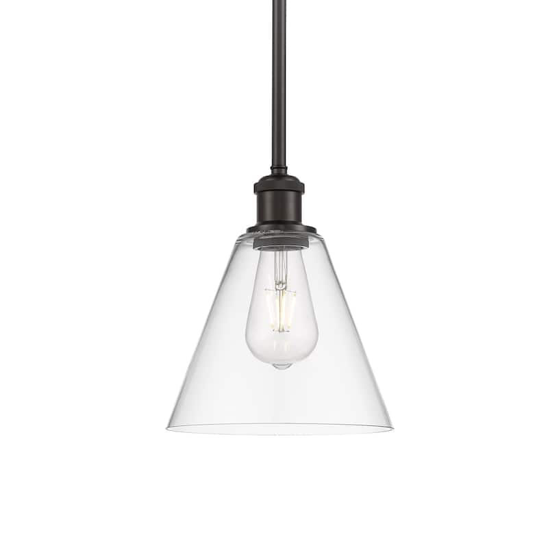 Innovations Lighting 516-1S-10-8 Berkshire Pendant Berkshire 8" Wide - Oil Rubbed Bronze / Clear
