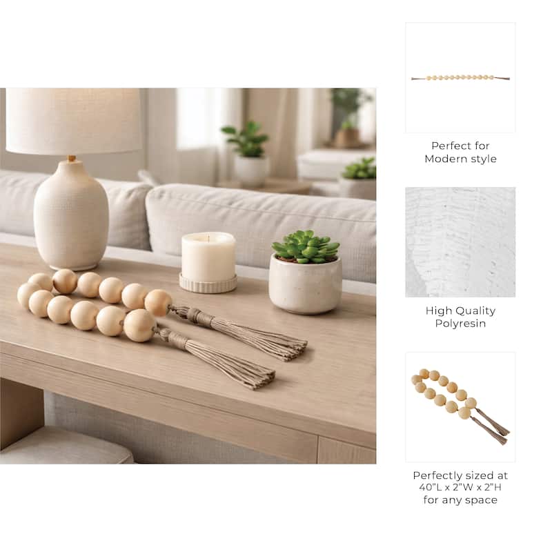 Decorative Resin Beaded Garland - 40"