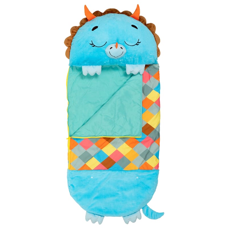 Happy Nappers: Pillow & Sleepy Sack: Medium - Triceratops Timmy - 54 x 20",3+ - Triceratops Timmy