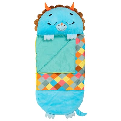 Happy Nappers: Pillow & Sleepy Sack: Medium - Triceratops Timmy - 54 x 20",3+