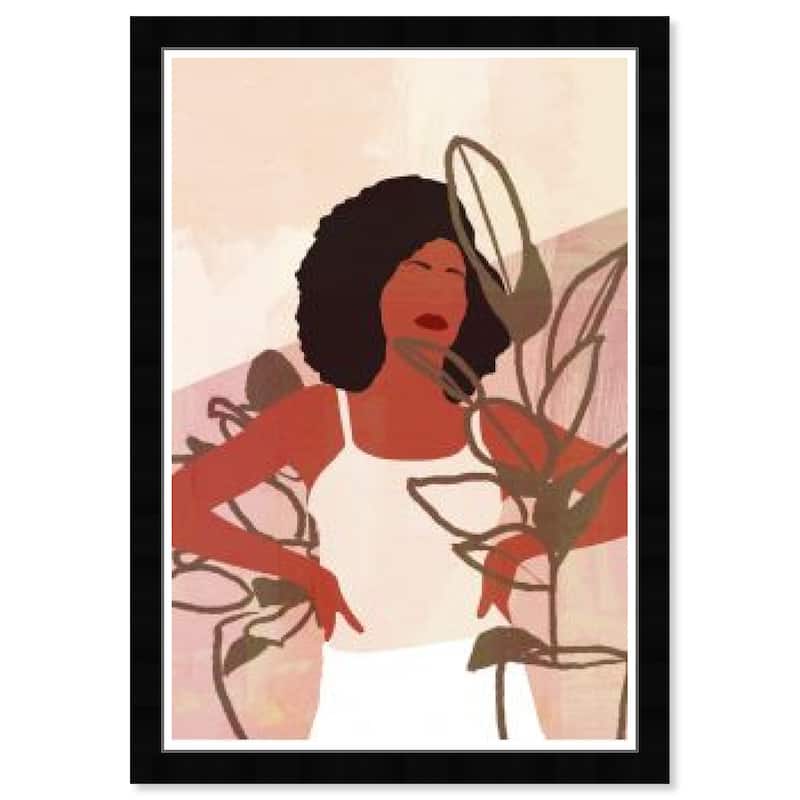 Wynwood Studio Prints People and Portraits Venture in Plants Pink and Modern & Contemporary Wall Art Canvas Print