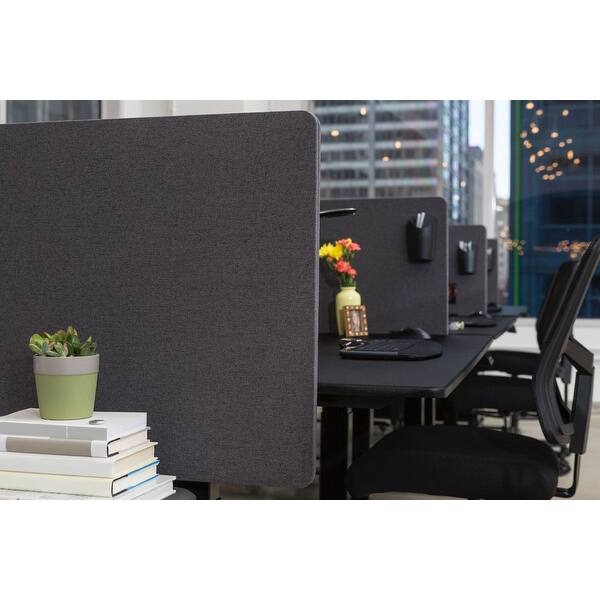 Offex Classroom Library Office Desk Mounted Partition Divider 3 Piece Desktop Privacy Panel Desert Sand 48 W X 24 H Overstock 22729811