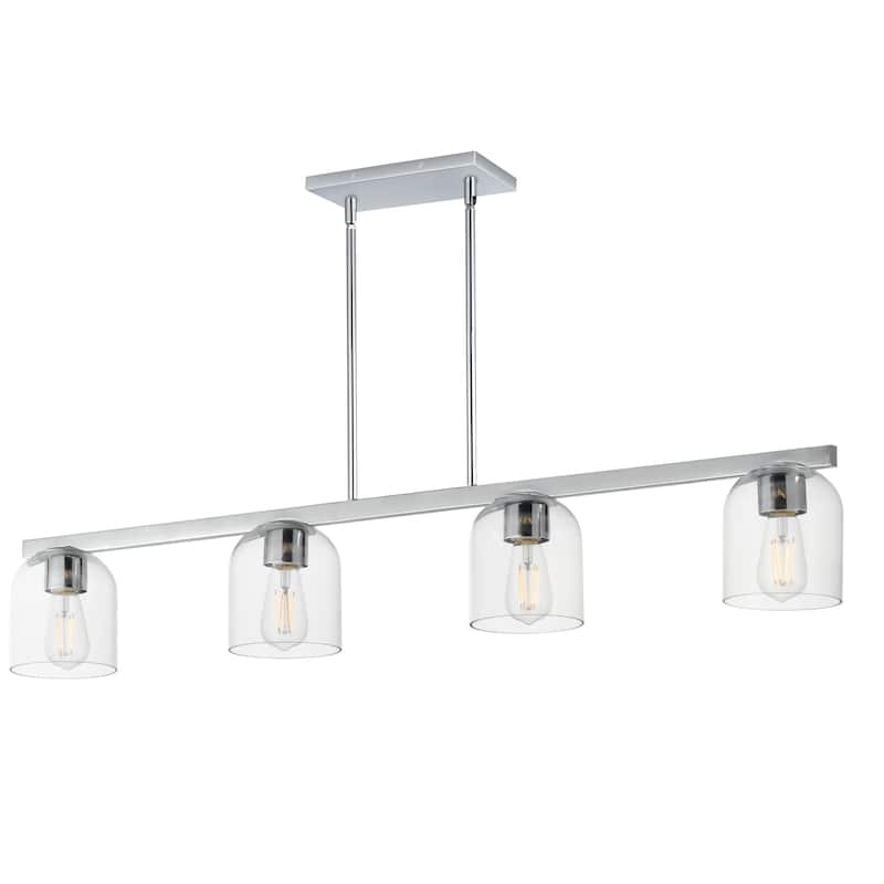 Maxim 21236 Scoop 4 Light 46" Wide Linear Pendant - Polished Chrome / Clear