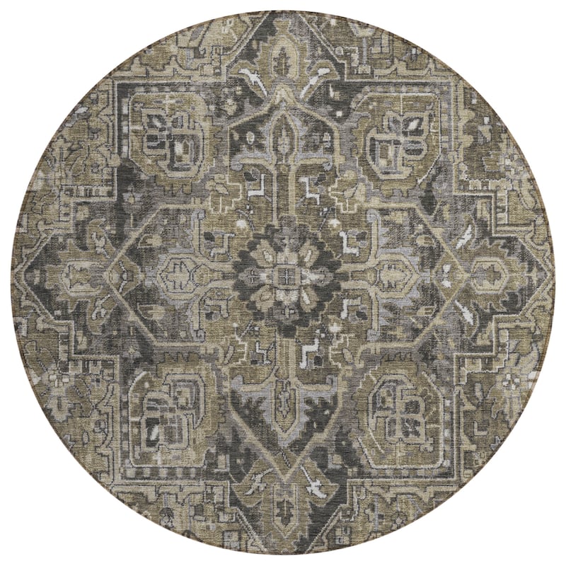 Machine Washable Indoor/ Outdoor Traditional Boho Chantille Rug