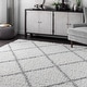 preview thumbnail 8 of 48, Nuloom Kesha Contemporary Trellis Shag Area Rug