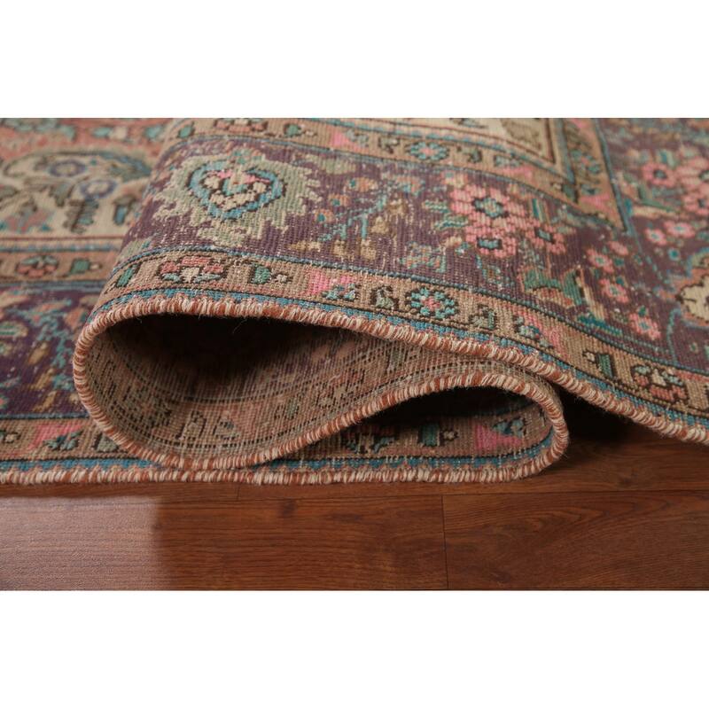 Tabriz Persian Vintage Area Rug Handmade Wool Carpet - 6'7" x 9'6"