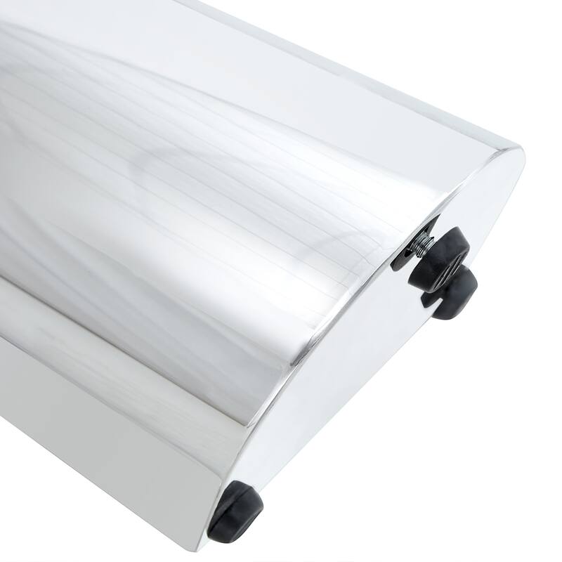 42" Luxury Sintered Stone Table 0.45" Durable Top 6" Steel Legs,350lb Capacity,Stain/Heat-Resistant Black Veined Surface