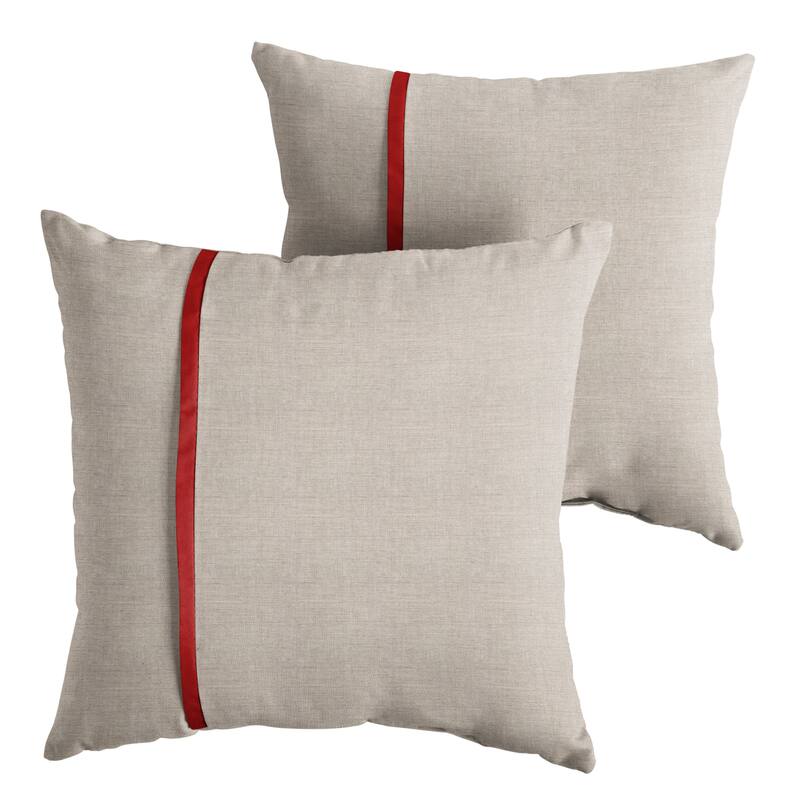 Sorra Home Sunbrella Outdoor Single Petite Flange Pillow Set of 2