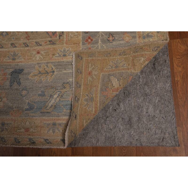 Vegetable Dye Oushak Oriental Large Area Rug Hand-Knotted Wool Carpet - 9'11"x 14'3"