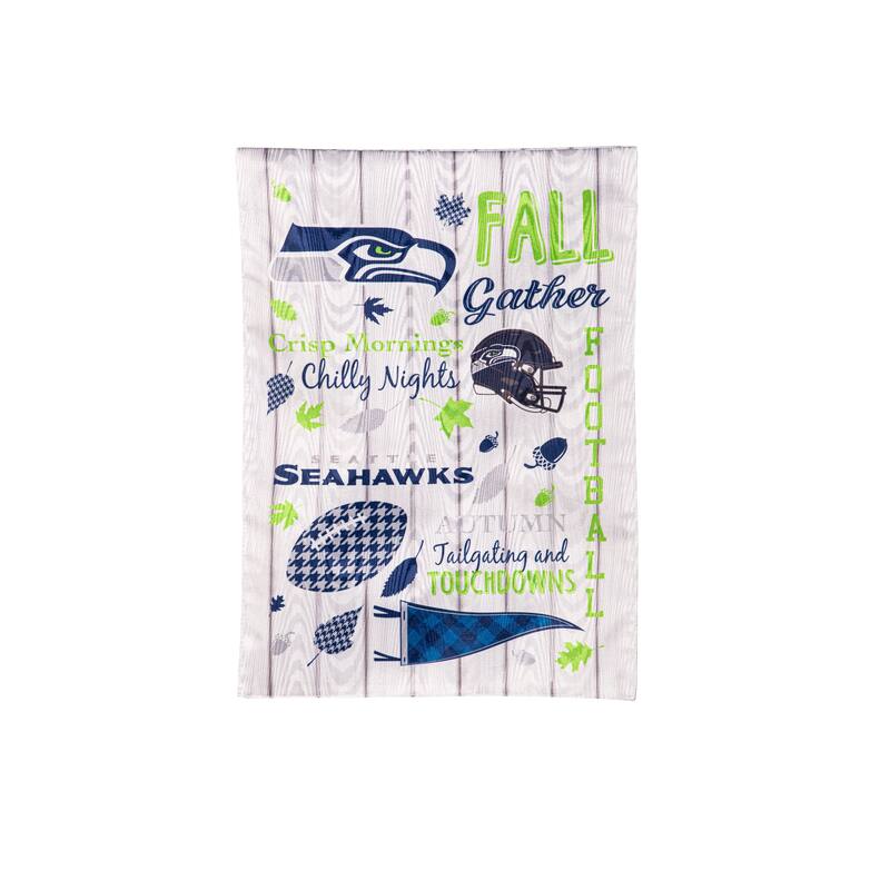Seattle Seahawks, Moire Flag, Garden, Fall Seasonal