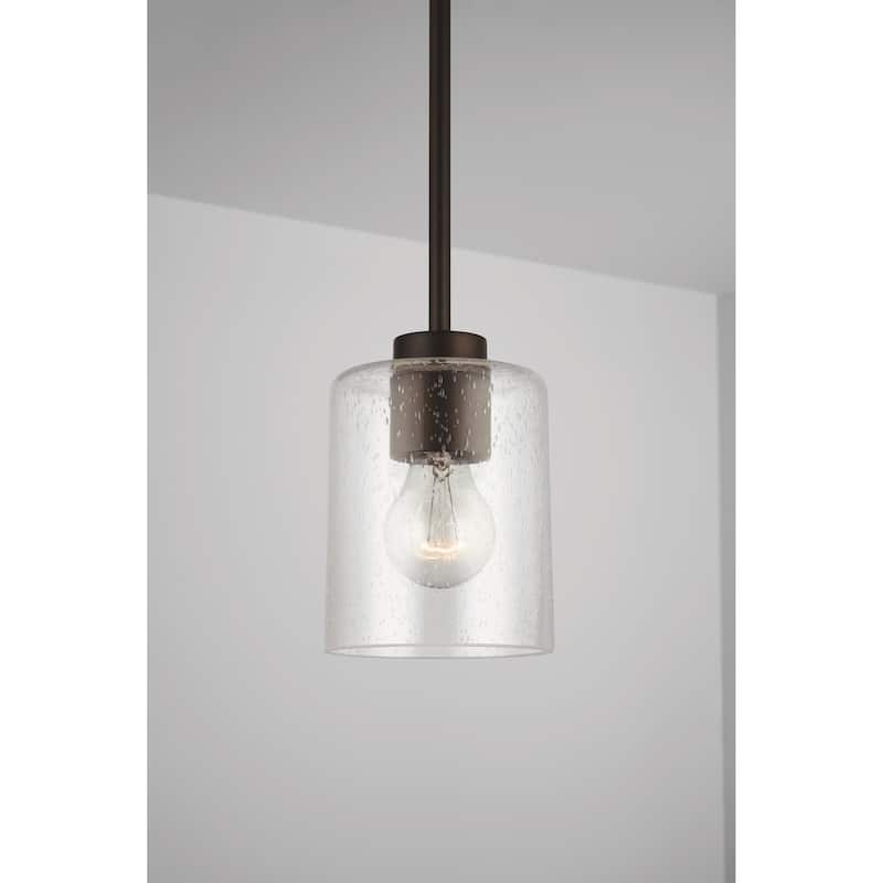 Greyson 1-light Hanging Pendant w/ Clear Seeded Glass