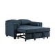 preview thumbnail 135 of 140, 3-in-1 Corduroy Sleeper Sofa Pull-Out Bed Convertible Adjustable Loveseat with USB Port